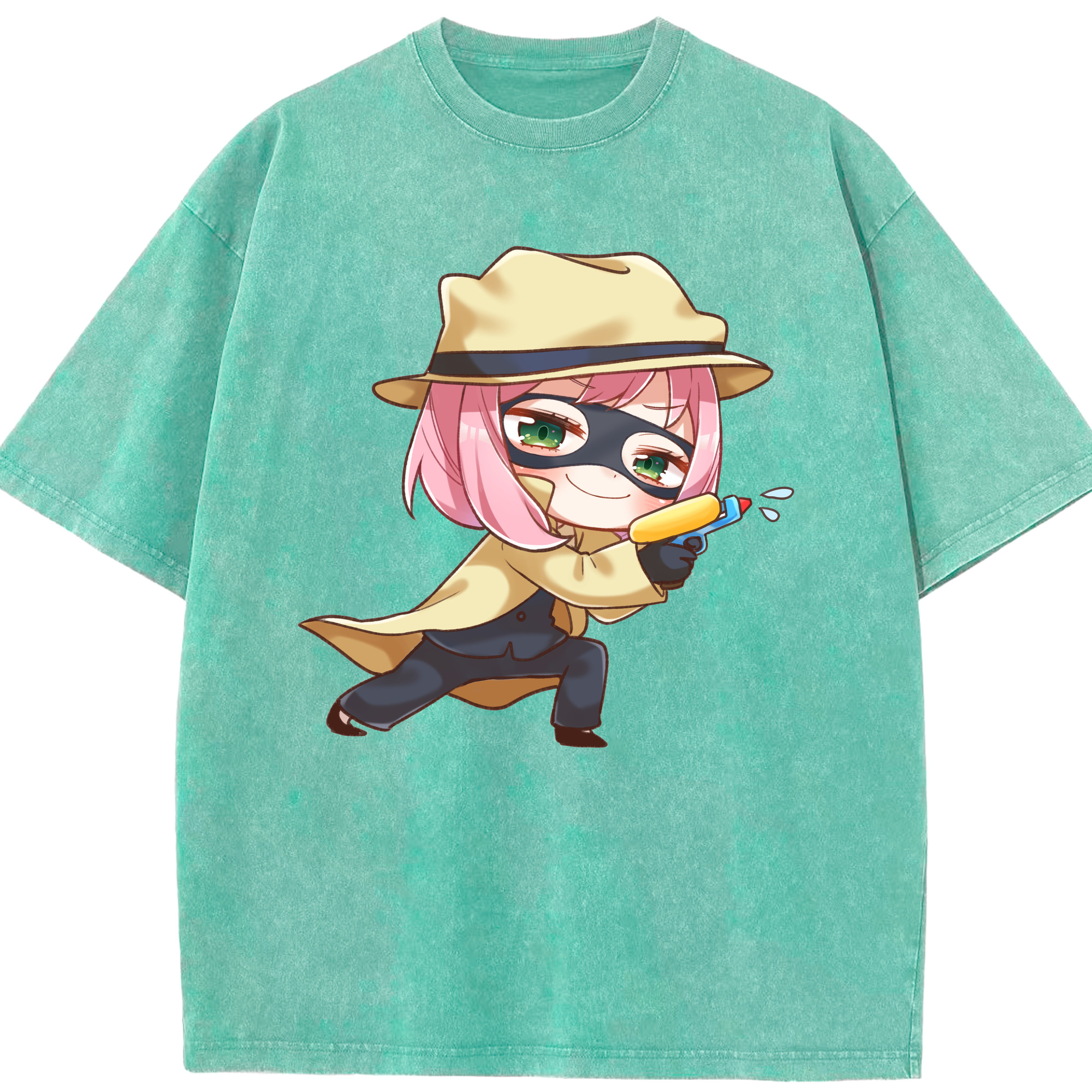 （画像用） SPY×FAMILY间谍家家酒 綿100% ヴィンテージ風 半袖Tシャツ（フロントプリント）